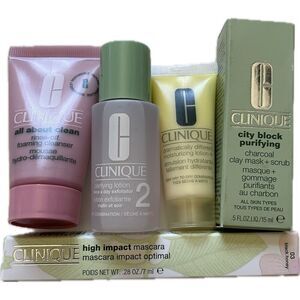 Clinique Lot 5 Piece Set Full Size Mascara Makeup Travel/Trial Factory Sealed